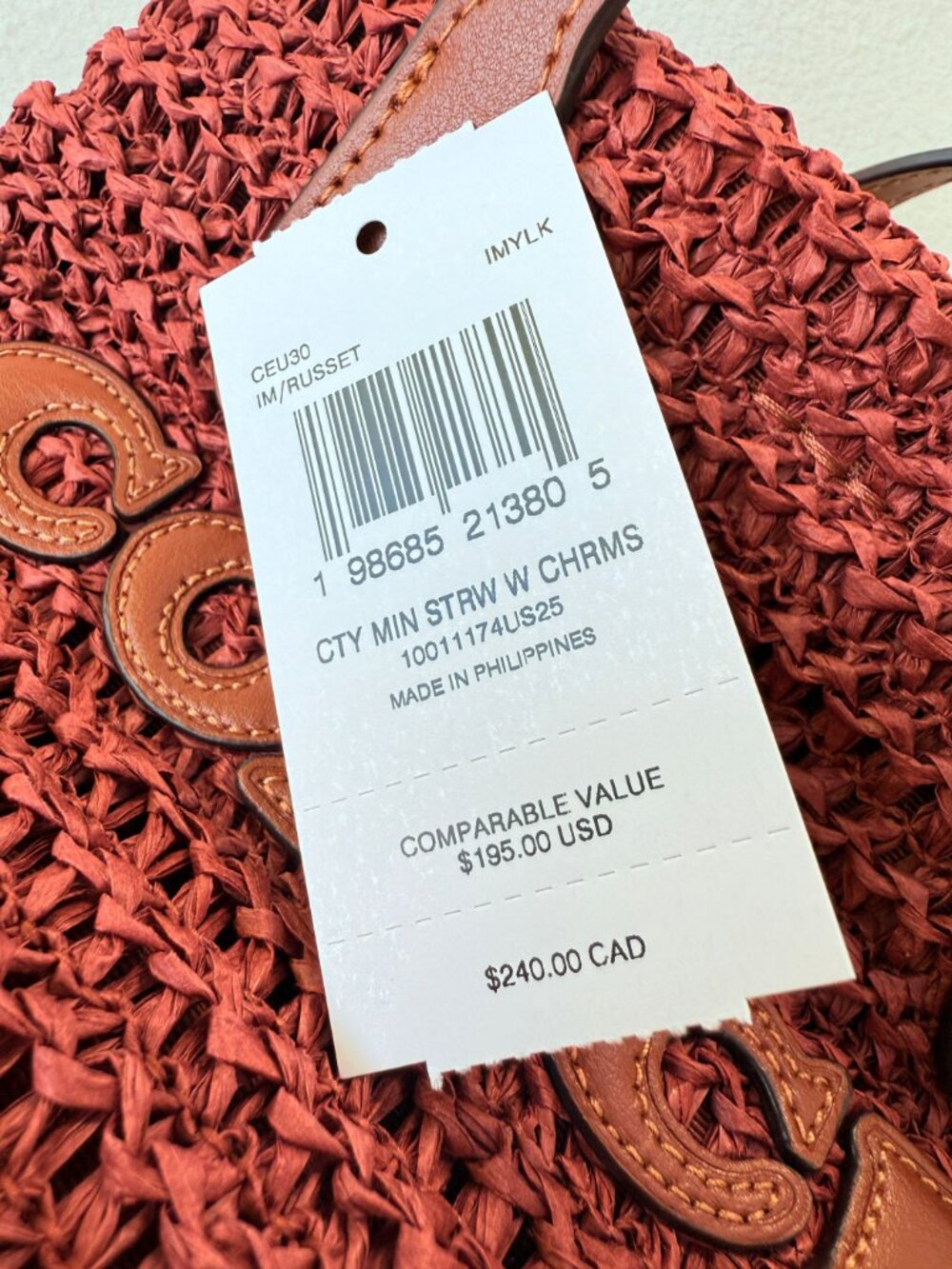 coach City Mini Tote Bag With Charms ceu30 - Picture 13 of 13